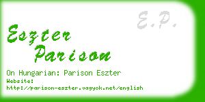 eszter parison business card